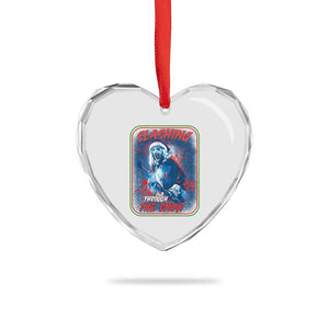 Terrifier Santa Christmas Heart Crystal Glass Ornament Slashing Through The Snow TS14 Print Your Wear