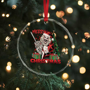 Terrifier Santa Christmas Horror Movie Crystal Glass Ornament TS14 Print Your Wear