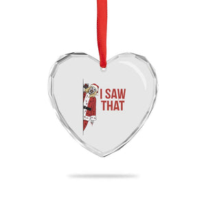 Terrifier Santa Christmas Movie Heart Crystal Glass Ornament I Saw That Meme TS14 Print Your Wear