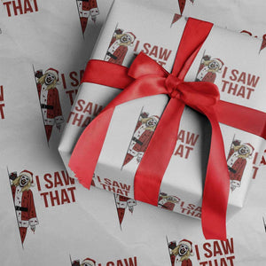 Terrifier Santa Christmas Movie Wrapping Paper Roll I Saw That Meme TS14 White Print Your Wear