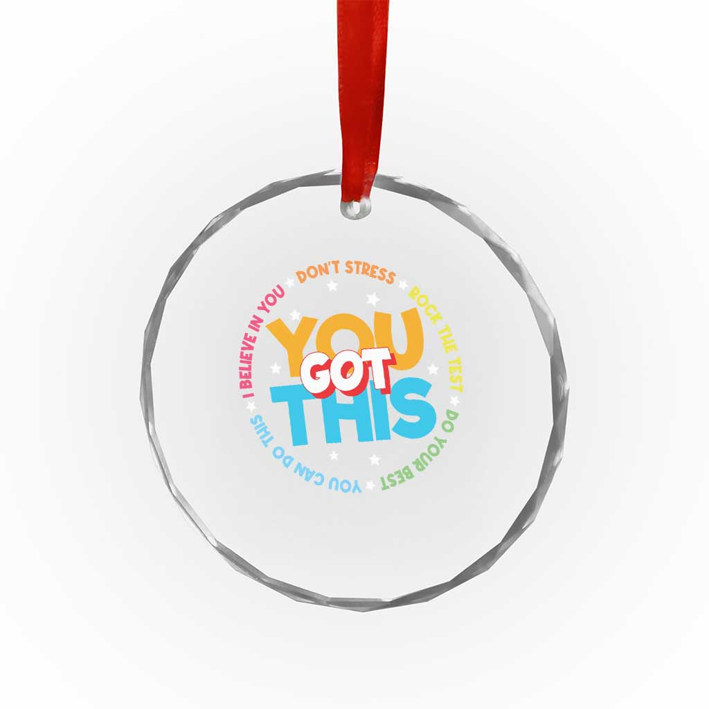 Test Day Teacher Crystal Glass Ornament Rock The Test Dont Stress Just Do Your Best TS10 Print Your Wear