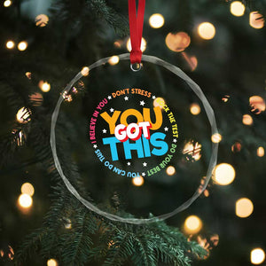 Test Day Teacher Crystal Glass Ornament Rock The Test Dont Stress Just Do Your Best TS10 Print Your Wear
