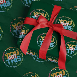 Test Day Teacher Wrapping Paper Roll Rock The Test Dont Stress Just Do Your Best TS10 Green Print Your Wear