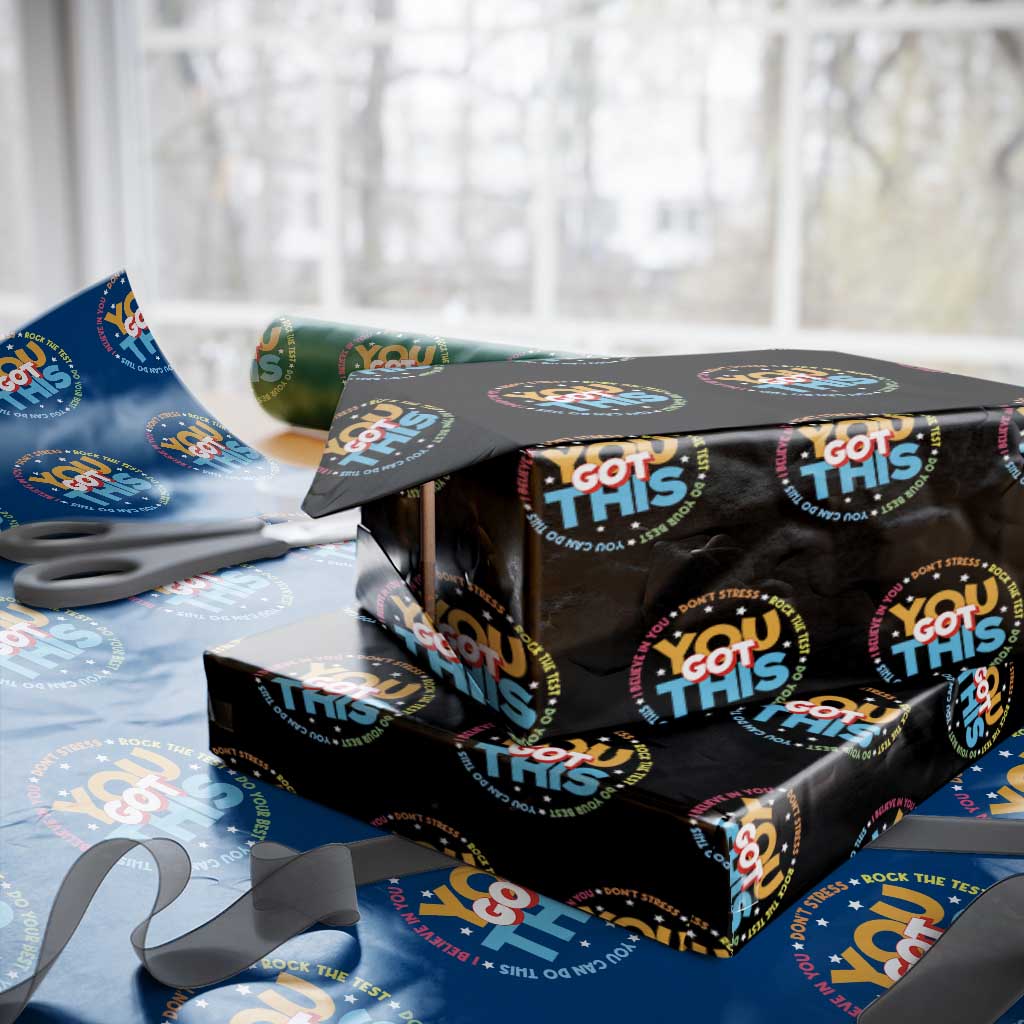 Test Day Teacher Wrapping Paper Roll Rock The Test Dont Stress Just Do Your Best TS10 Black Print Your Wear