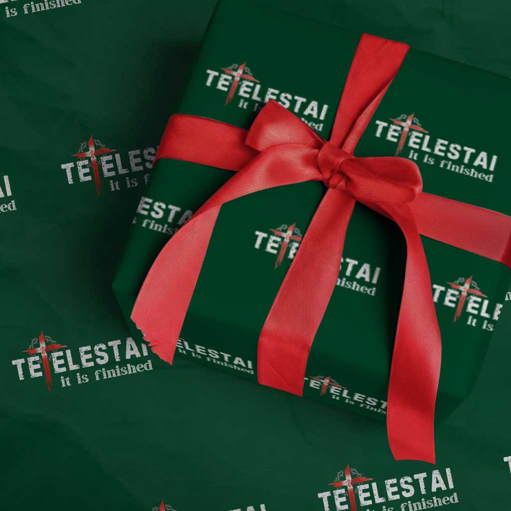 Tetelestai It Is Finished Wrapping Paper Roll Jesus Last Words Christian Easter TS11 Green Print Your Wear