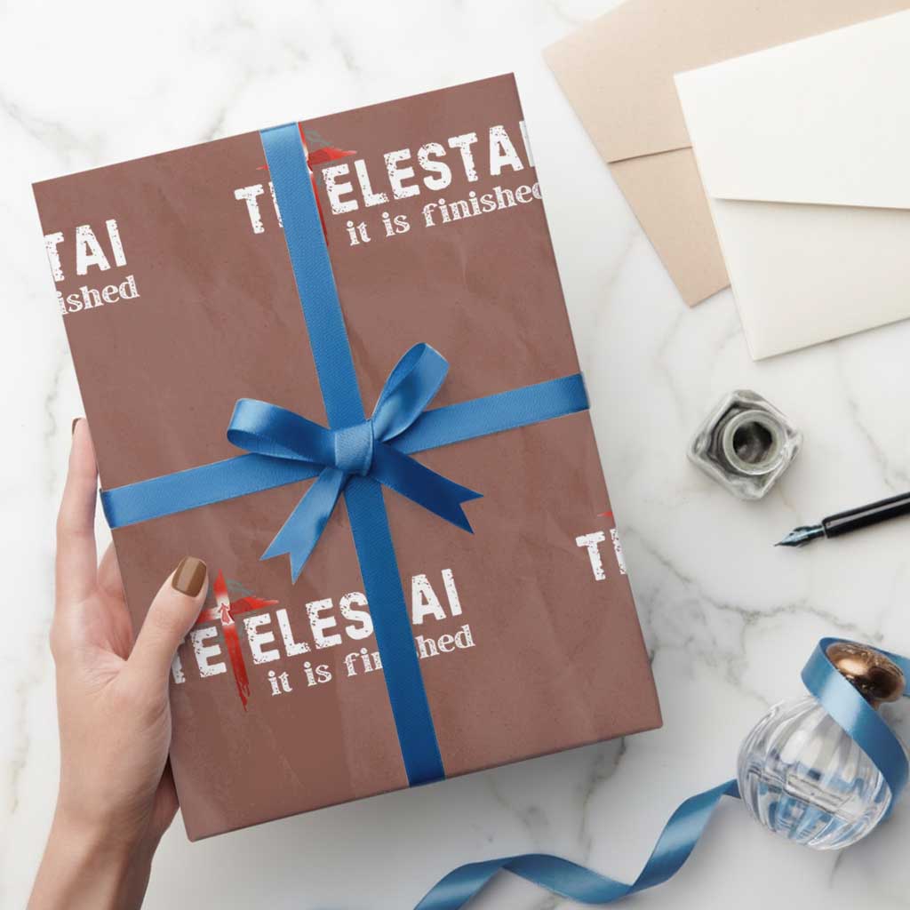 Tetelestai It Is Finished Wrapping Paper Roll Jesus Last Words Christian Easter TS11 Mocha Print Your Wear