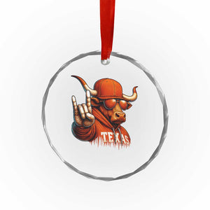 TFL Football Lover Crystal Glass Ornament Orange Cow Rock Hand Sign TS11 Print Your Wear