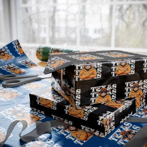 TFL Football Lover Wrapping Paper Roll Vintage Orange Cow Sunglasses Game Day TS11 Black Print Your Wear
