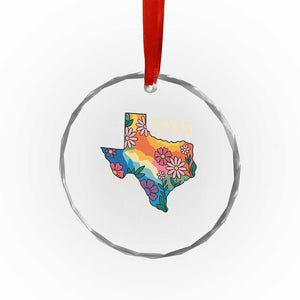 Texas Floral Boho Crystal Glass Ornament For the Love of the Texas Hill Country Southern Pride TS02 Print Your Wear