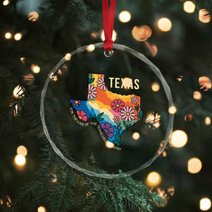 Texas Floral Boho Crystal Glass Ornament For the Love of the Texas Hill Country Southern Pride TS02 Print Your Wear