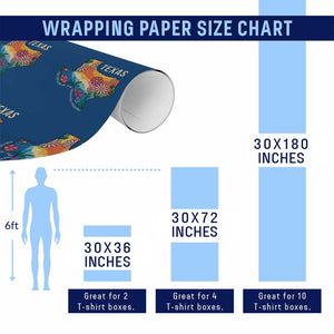 Texas Floral Boho Wrapping Paper Roll For the Love of the Texas Hill Country Southern Pride TS02 Print Your Wear