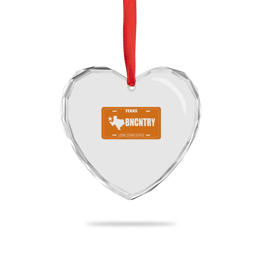 Texas Heart Crystal Glass Ornament Lone Star State Western Cowboy BNCNTRY Country TS10 Print Your Wear