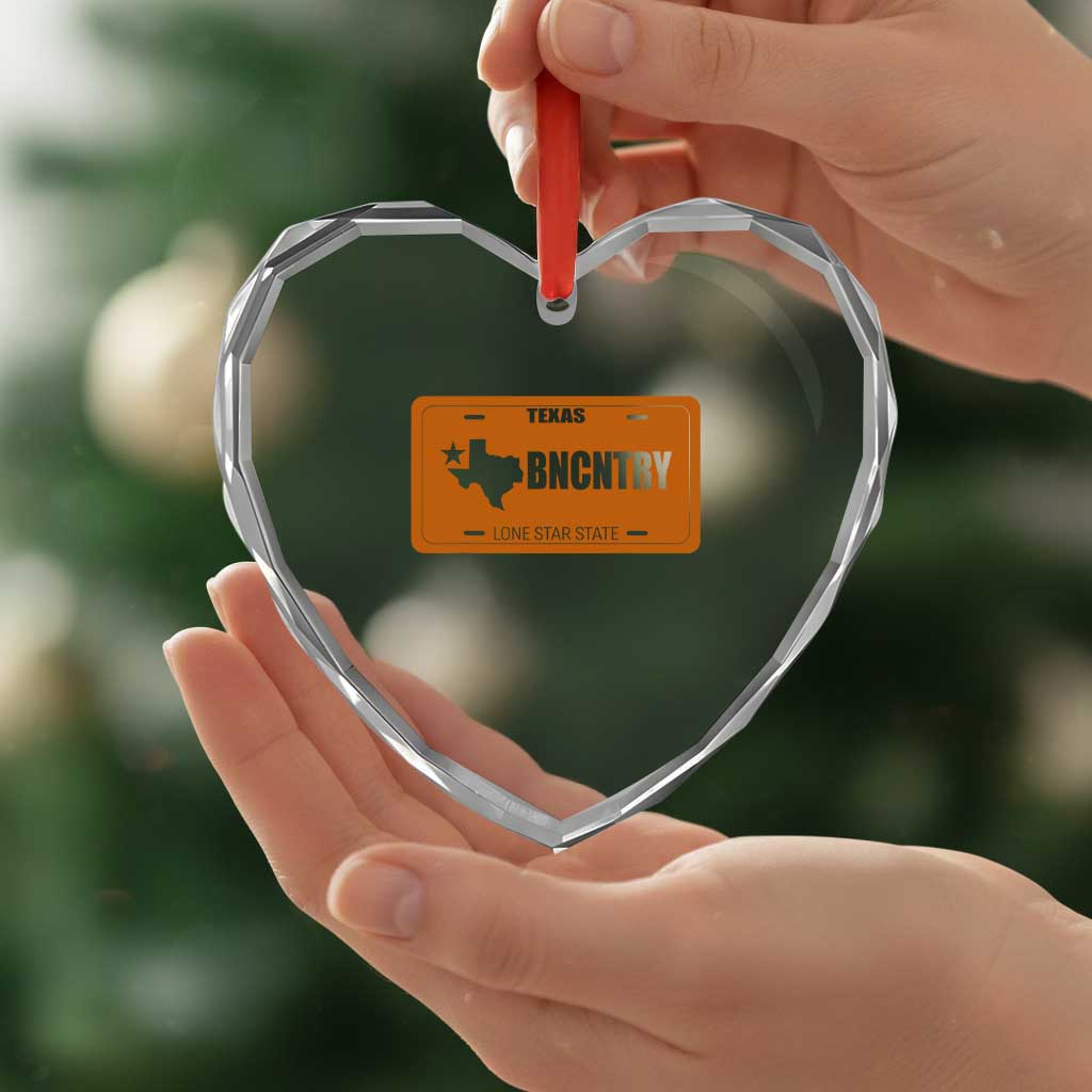 Texas Heart Crystal Glass Ornament Lone Star State Western Cowboy BNCNTRY Country TS10 Print Your Wear