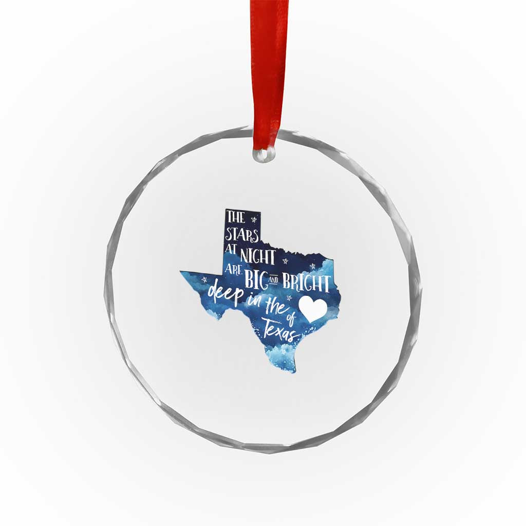 Texas Pride Crystal Glass Ornament The Stars at Night Are Big and Bright TS02 Print Your Wear
