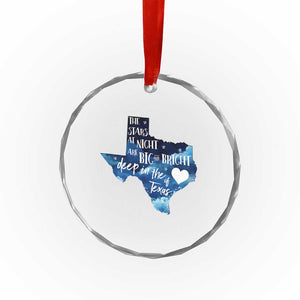 Texas Pride Crystal Glass Ornament The Stars at Night Are Big and Bright TS02 Print Your Wear