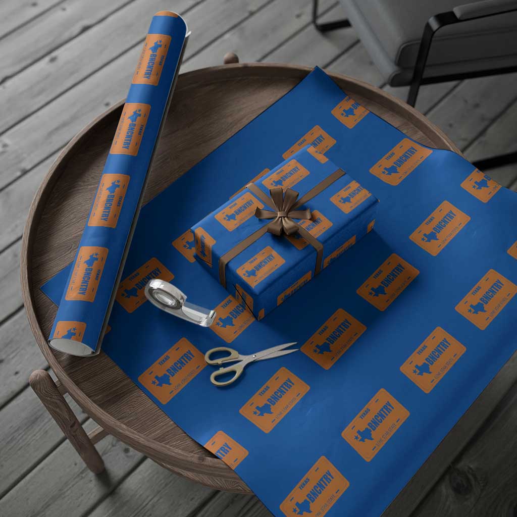 Texas Wrapping Paper Roll Lone Star State Western Cowboy BNCNTRY Country TS10 Blue Print Your Wear