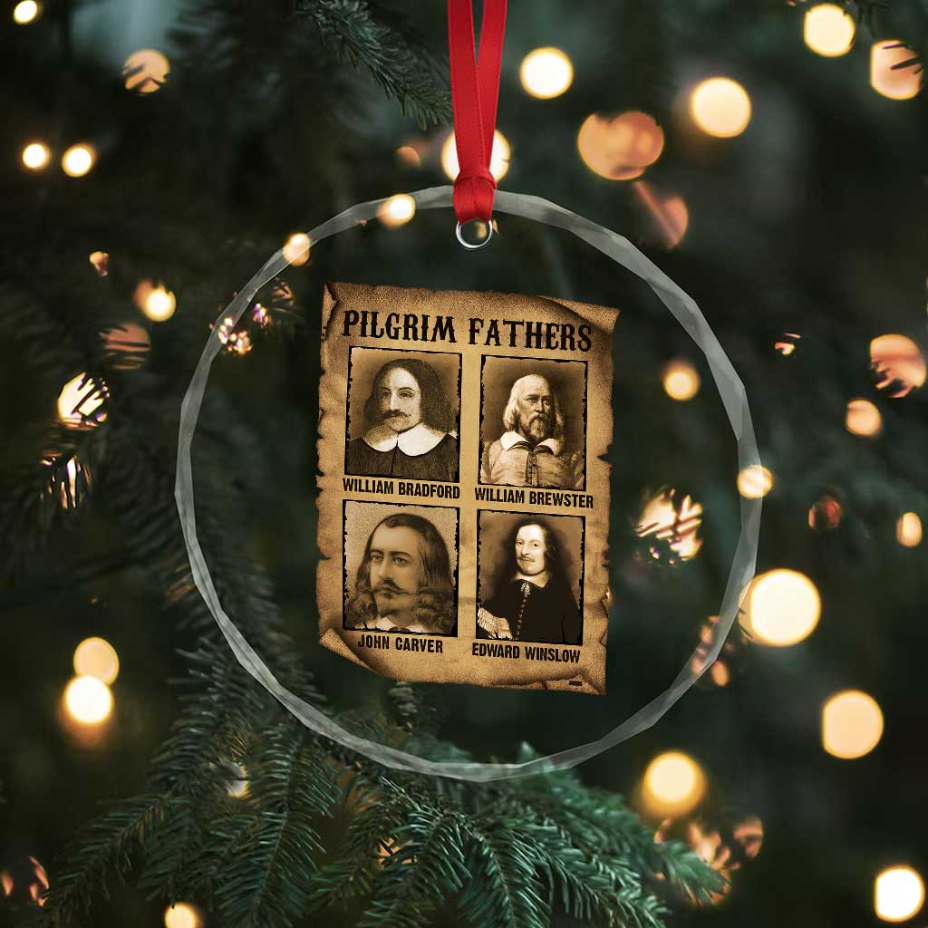 Thanksgiving Pilgrim Fathers Crystal Glass Ornament Plymouth Colony Massachusetts History TS11 Print Your Wear