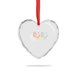 Thanksgiving Turkey Day Retro Poultry Holiday Heart Crystal Glass Ornament TS11 Print Your Wear