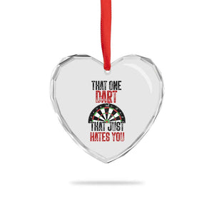 That One Dart That Just Hates You Heart Crystal Glass Ornament Funny Dartist Gift TS12 Print Your Wear