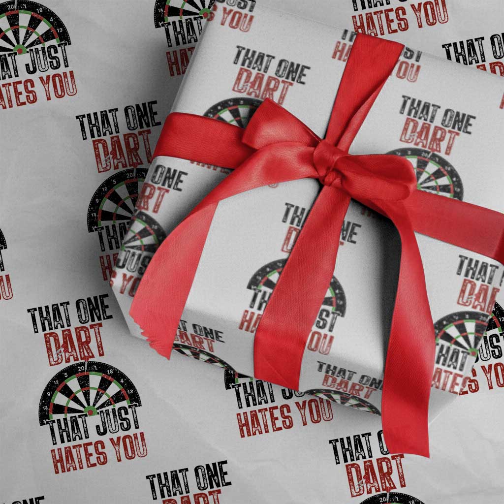 That One Dart That Just Hates You Wrapping Paper Roll Funny Dartist Gift TS12 White Print Your Wear