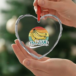 That's Bananas Heart Crystal Glass Ornament Funny Banana Lover Saying TS14 Print Your Wear