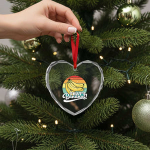 That's Bananas Heart Crystal Glass Ornament Funny Banana Lover Saying TS14 Print Your Wear