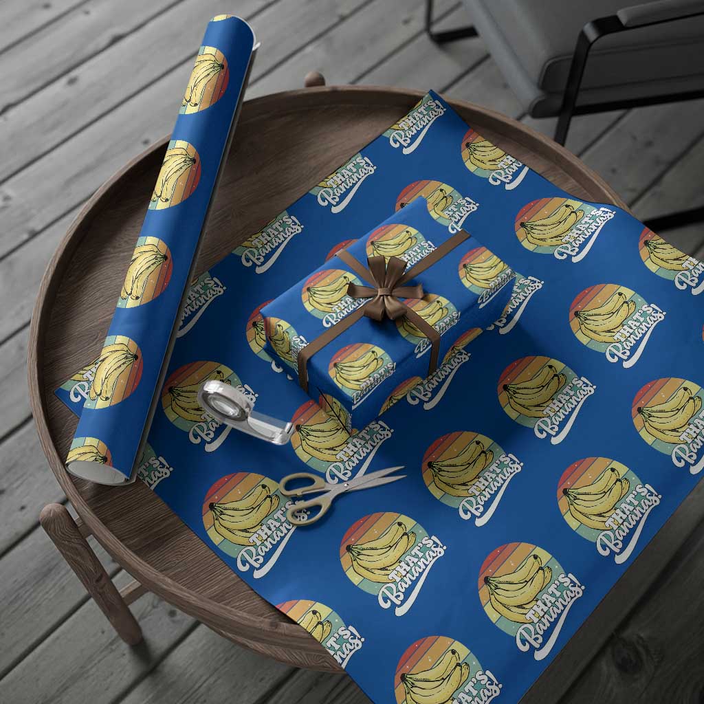 That's Bananas Wrapping Paper Roll Funny Banana Lover Saying TS14 Blue Print Your Wear