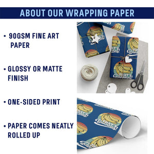That's Bananas Wrapping Paper Roll Funny Banana Lover Saying TS14 Print Your Wear