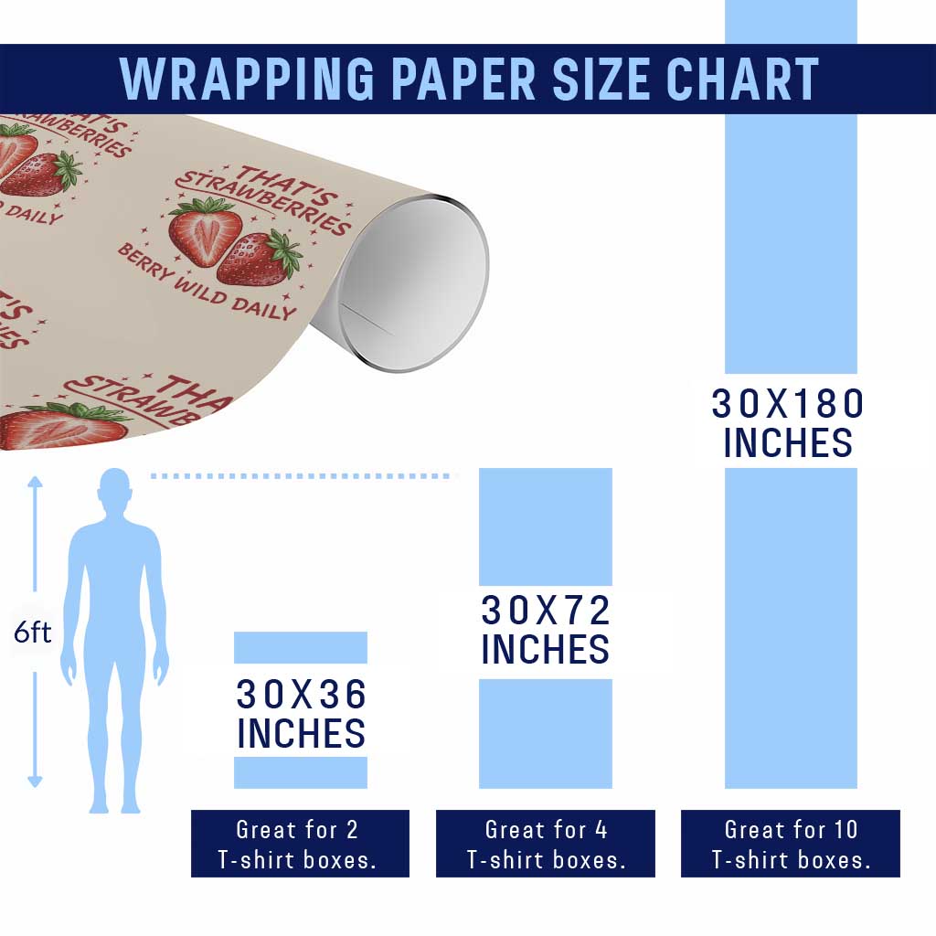 That’s Strawberries Wrapping Paper Roll Summer Fruit Festival TS14 Print Your Wear