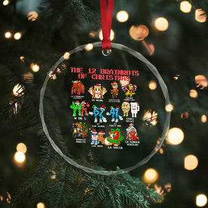 The 12 Brainrots of Christmas Crystal Glass Ornament Funny Cursed Meme Holiday Gag Gift TS02 Print Your Wear