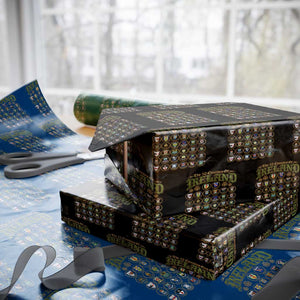 The 32 Counties Of Ireland Wrapping Paper Roll Irish Pride Heritage Vintage Celtic Shamrock TS11 Black Print Your Wear