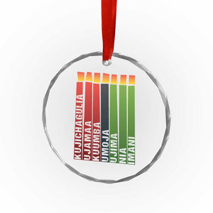 The 7 Principles Of Kwanzaa Crystal Glass Ornament Kinara Candles African Heritage TS11 Print Your Wear
