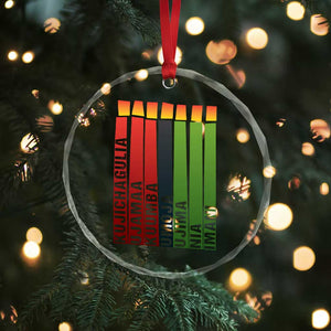 The 7 Principles Of Kwanzaa Crystal Glass Ornament Kinara Candles African Heritage TS11 Print Your Wear