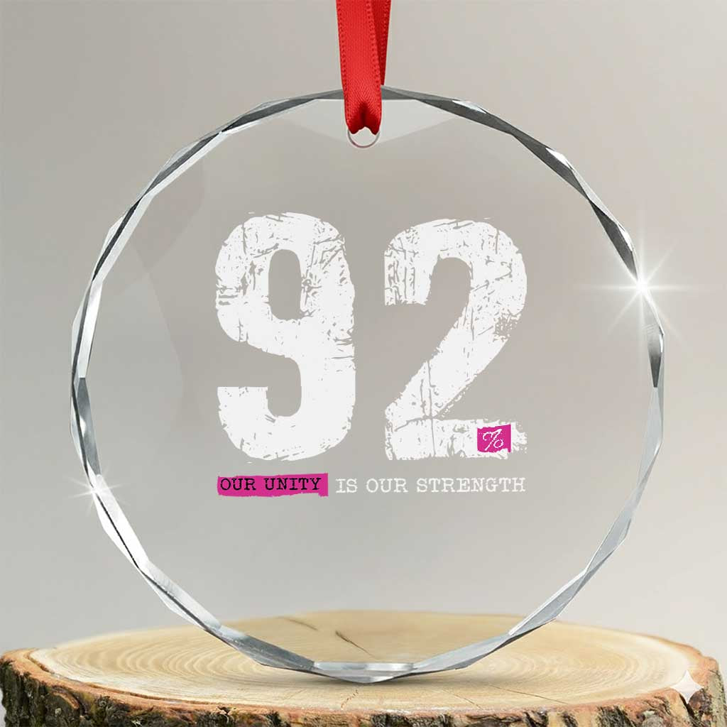 The 92% Black Women Power Crystal Glass Ornament Black History Month TS10 Transparent Glass 3'' Circle Print Your Wear