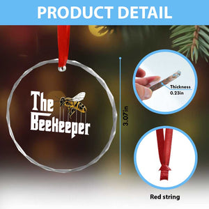 The Beekeeper Crystal Glass Ornament Funny Keeping Apiary Beekeeping Gift TS11 Print Your Wear
