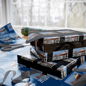 The Big Fitz Tribute Wrapping Paper Roll SS Edmund Fitzgerald Freighter Design for Great Lakes History TS02 Black Print Your Wear