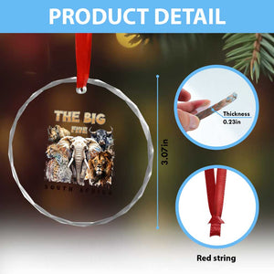 The Big Five South Africa Crystal Glass Ornament Elephant Lion Rhino Buffalo Leopard Animals Safari Wildlife TS02 Print Your Wear