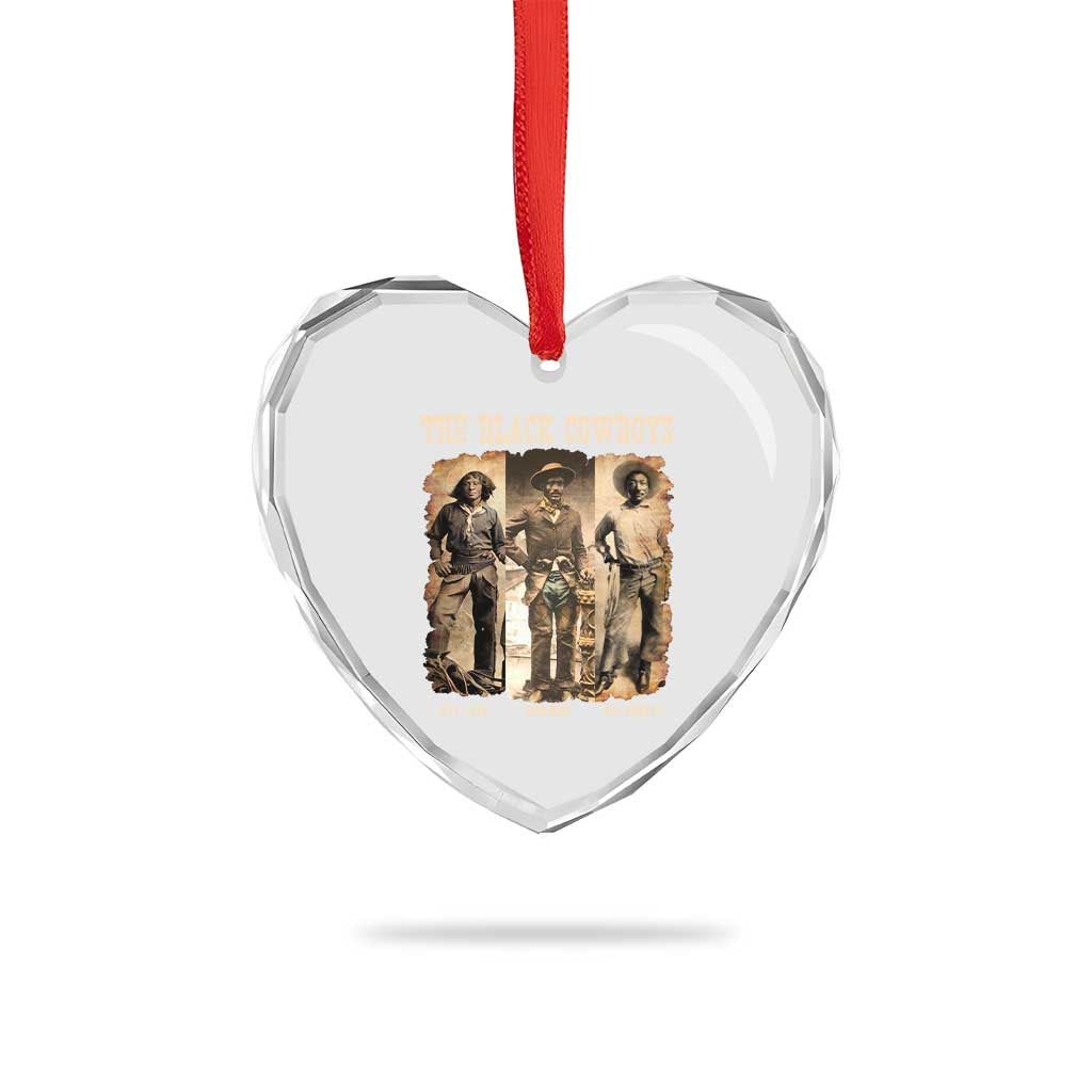 The Black Cowboys Nat Love Isom Dart Bill Pickett Heart Crystal Glass Ornament African American Cowboy TS11 Print Your Wear