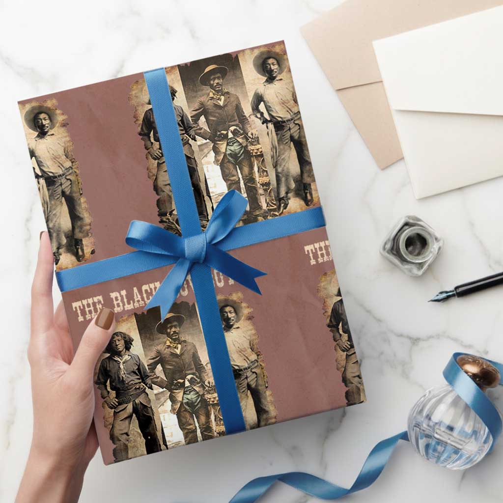The Black Cowboys Nat Love Isom Dart Bill Pickett Wrapping Paper Roll African American Cowboy TS11 Mocha Print Your Wear