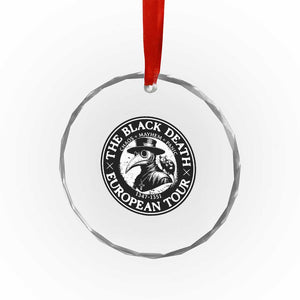 The Black Death European Tour 1347 Crystal Glass Ornament Funny Plague Doctor History Humor