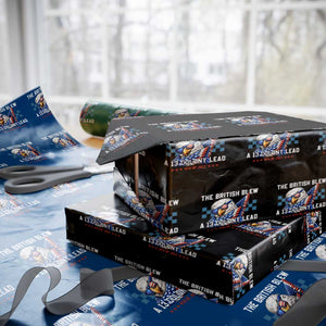 The British Blew A 13 Colony Lead Dabbing Eagle Wrapping Paper Roll Funny Patriotic 4th of July History Humor Graphic