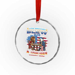The British Blew A Thirteen Colony Lead 0-13 Lion vs Eagle Crystal Glass Ornament Chess Match Patriotic 4th of July Funny History Graphic TS02 Print Your Wear