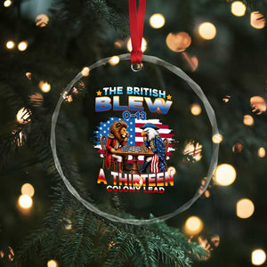 The British Blew A Thirteen Colony Lead 0-13 Lion vs Eagle Crystal Glass Ornament Chess Match Patriotic 4th of July Funny History Graphic TS02 Print Your Wear