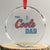 The Cool Dad Crystal Glass Ornament Fathers Day Gifts TS10 Transparent Glass 3'' Circle Print Your Wear