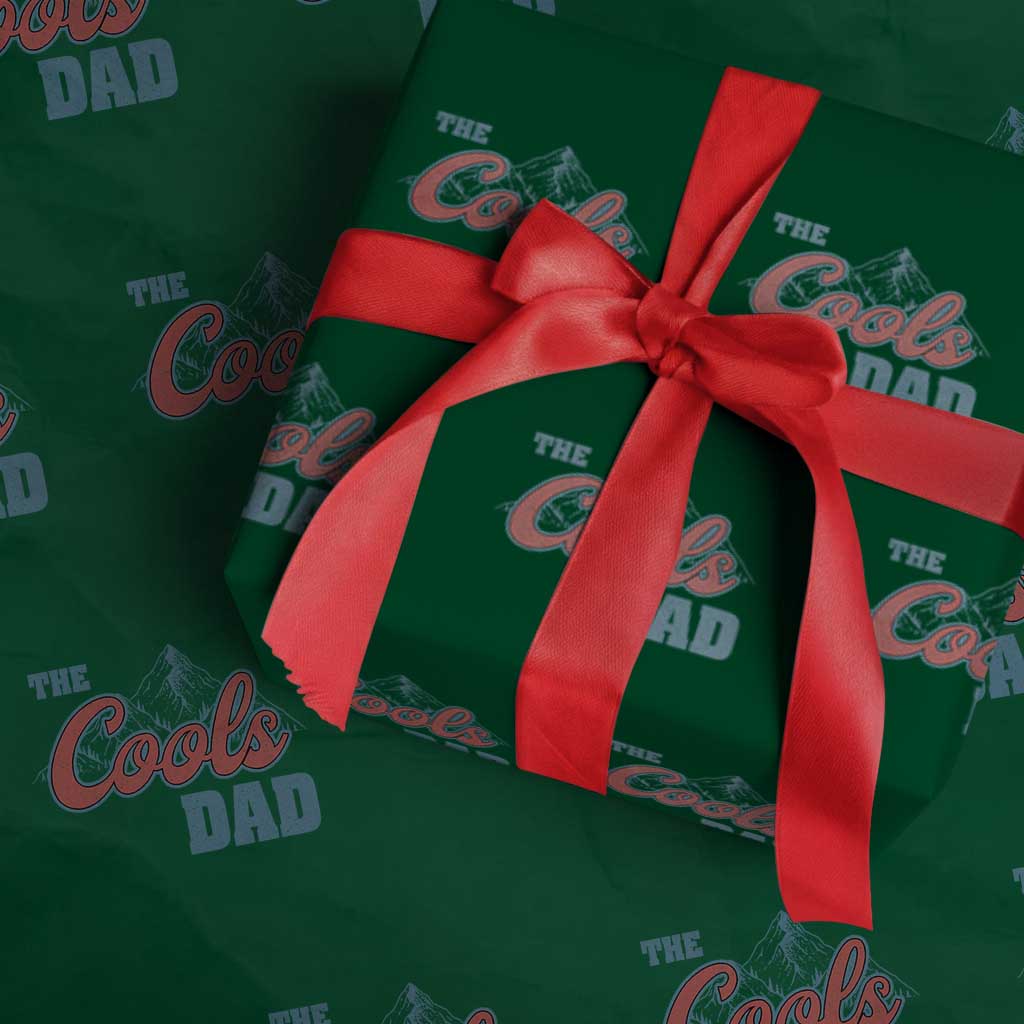 The Cool Dad Wrapping Paper Roll Fathers Day Gifts TS10 Green Print Your Wear