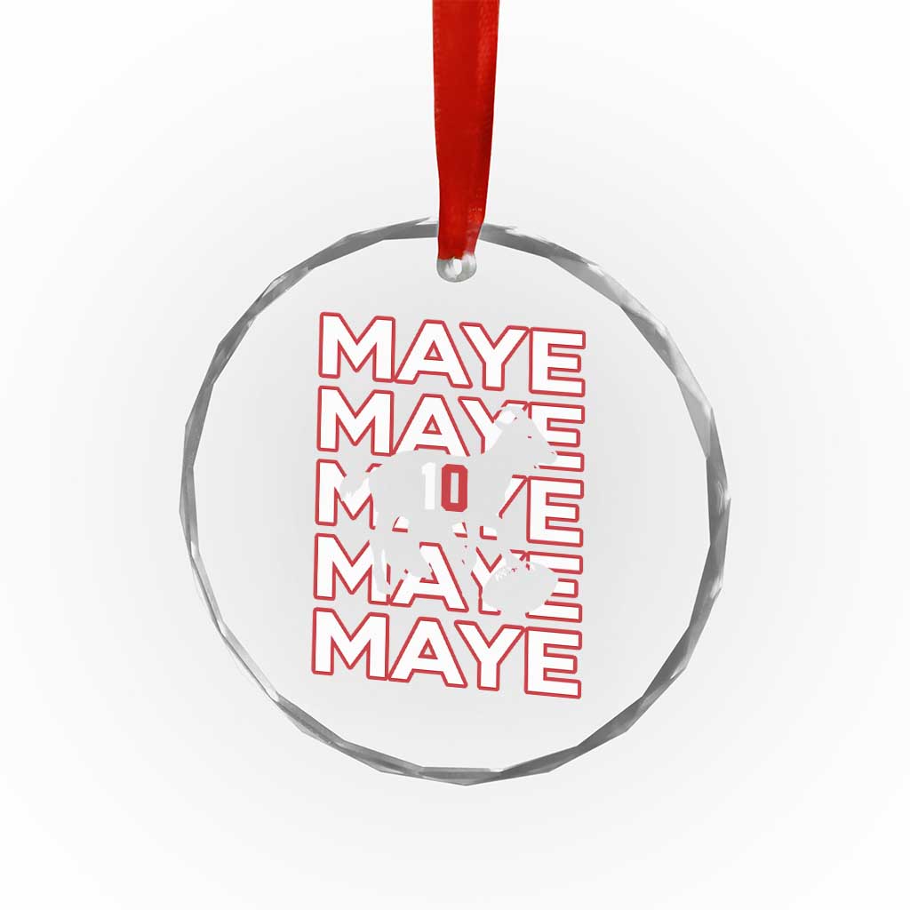 The GOAT Maye Crystal Glass Ornament NE Quarterback Fan Gift TS12 Print Your Wear