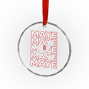 The GOAT Maye Crystal Glass Ornament NE Quarterback Fan Gift TS12 Print Your Wear