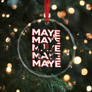 The GOAT Maye Crystal Glass Ornament NE Quarterback Fan Gift TS12 Print Your Wear