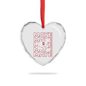 The GOAT Maye Heart Crystal Glass Ornament NE Quarterback Fan Gift TS12 Print Your Wear
