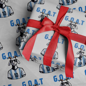 The Goat Of Soccer Number Ten Wrapping Paper Roll Gift For Fans TS12 White Print Your Wear